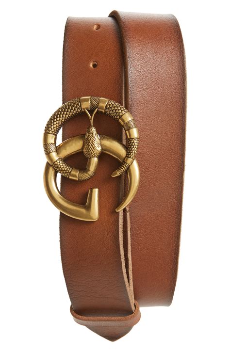 men gucci brown belt|gucci leather belt with snake.